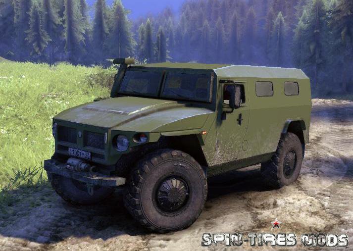 Военный автомобиль ГАЗ-2975 Тигр для Spin Tires 2014 (обновлено для 03.03.16)
