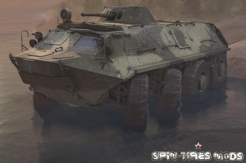 Скачать мод на военную машину БТР-60ПБ для Spin Tires 2014