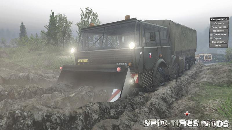 Скачать мод на грузовик Tatra 813 8x8 KOLOS v1.1 для Spin Tires 2014 (обновлено для 23.10.15)