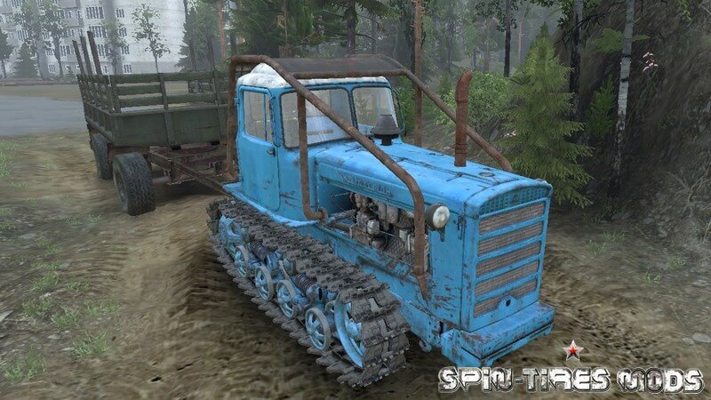 Гусеничный трактор ДТ-75 Бульдозер для Spin Tires 16 (03.03.16)