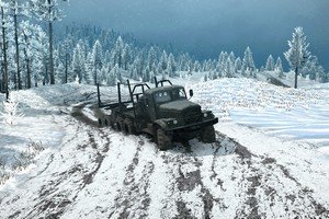 Зимняя карта Грудень (Декабрь) для Spin Tires MudRunner